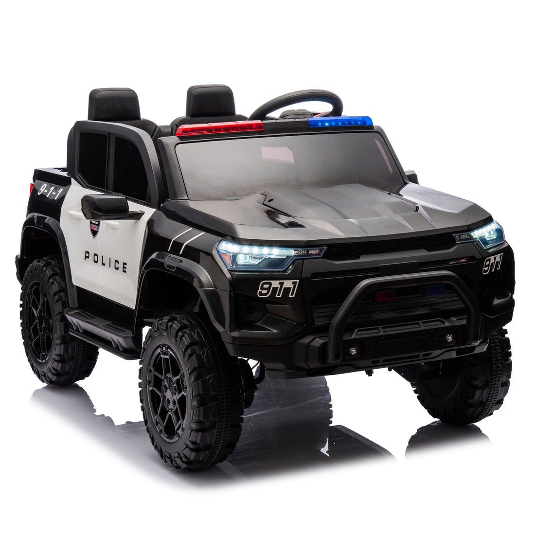 24V Two Seater Kids Ride On Electric Pickup,Kids Ride On Toy W Parents Remote Control,4Wd 800W Motors,Two Safety Belts,High Gate Safety Design,Top Warning Light, Speed 2.49 3.73Mph For Kids Aged 3 . Black 50 99 Lbs Polypropylene