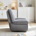 Video 360 Degree Corduroy Swivel Upholstered Manual Recliner Chair,Theater Recliner Sofa,Nursery Glider Rocker For Living Room Grey Corduroy