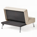 Ottoman Chair Ivory Fabric