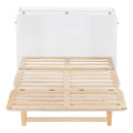 Full Size Murphy Bed With Large Drawers,White Full White Plywood