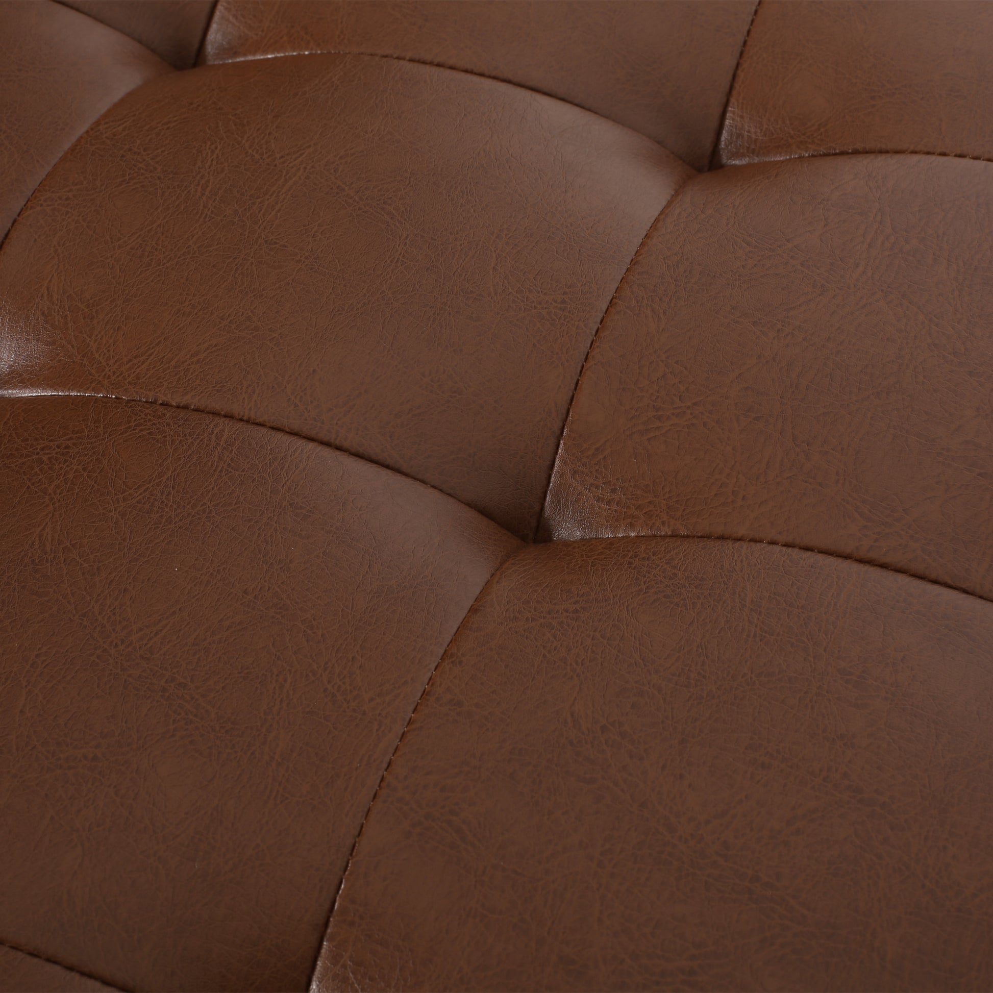 Chaise Lounge Light Brown Pu