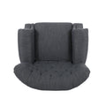 Classic Style Charcoal Fabric Push Back Chair Charcoal Fabric