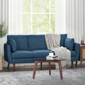 3 Seater Sofa Navy Blue Fabric