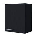 So Hi Wall Cabinet In Melamine With One Door, Black Black Contemporary,Minimalist,Modern Particle Board Melamine