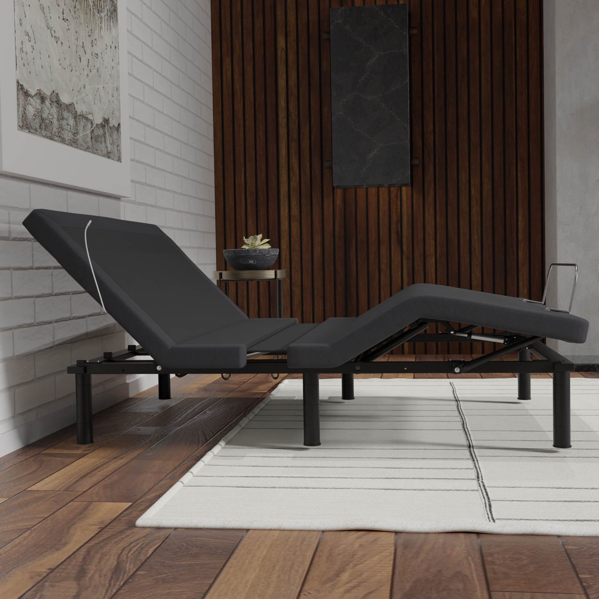 Model G2 Adjustable Base Queen: Voice Command, Glide Tech, Led Lights, Zero Clearance Queen Dark Grey Metal