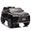 Licensed Lexus Lx600 24V Two Seater Xxl Kids Ride On Car W Parents Control,Seat Width 20 Inches,2Wd,Four Wheel Suspension,Bluetooth,Mp3,Music,Power Display,Speeds 1.86 3.11Mph For Kids. Black Polypropylene