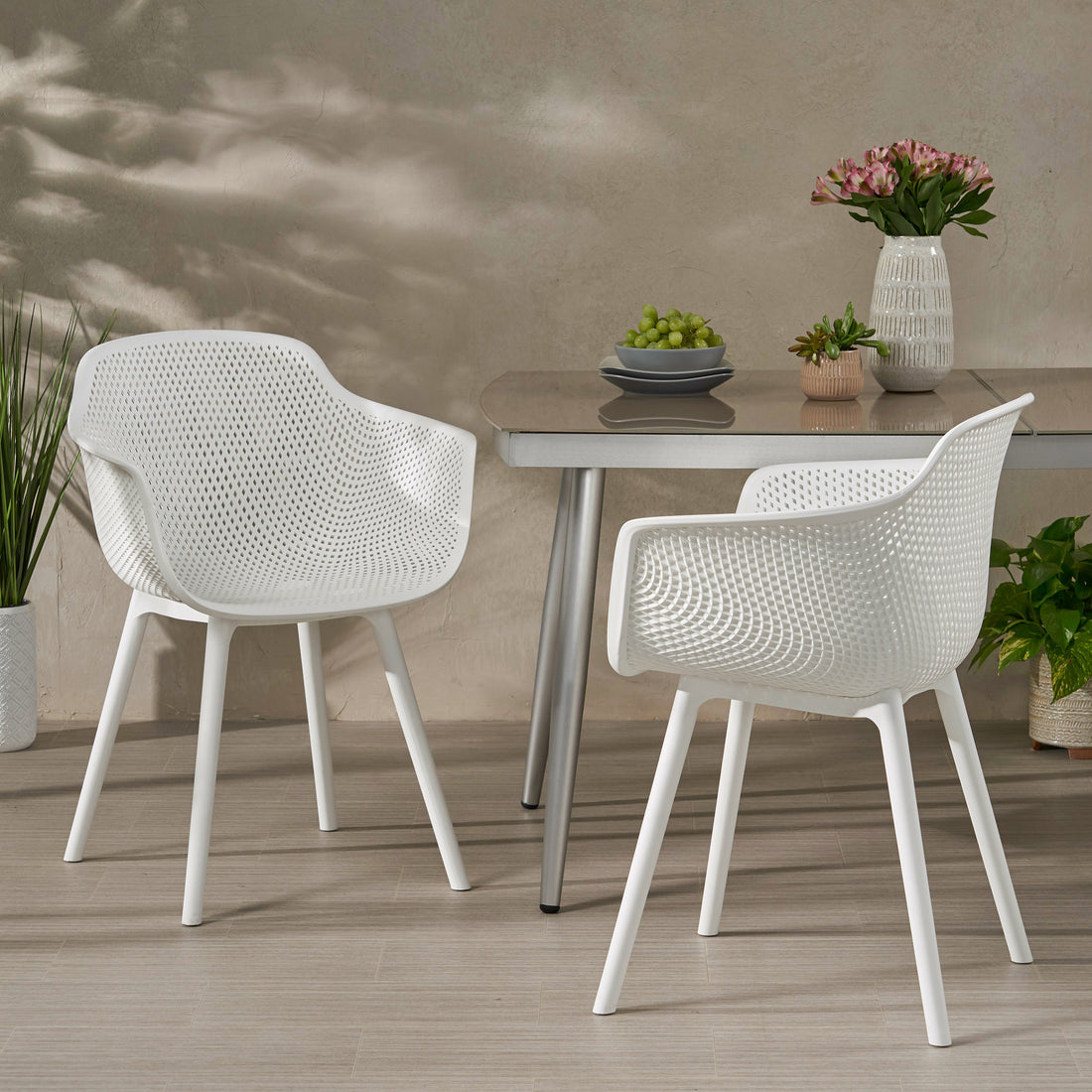 Lotus Chair White Polypropylene