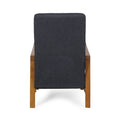 Fabric Wood Hand Recliner Charcoal Fabric