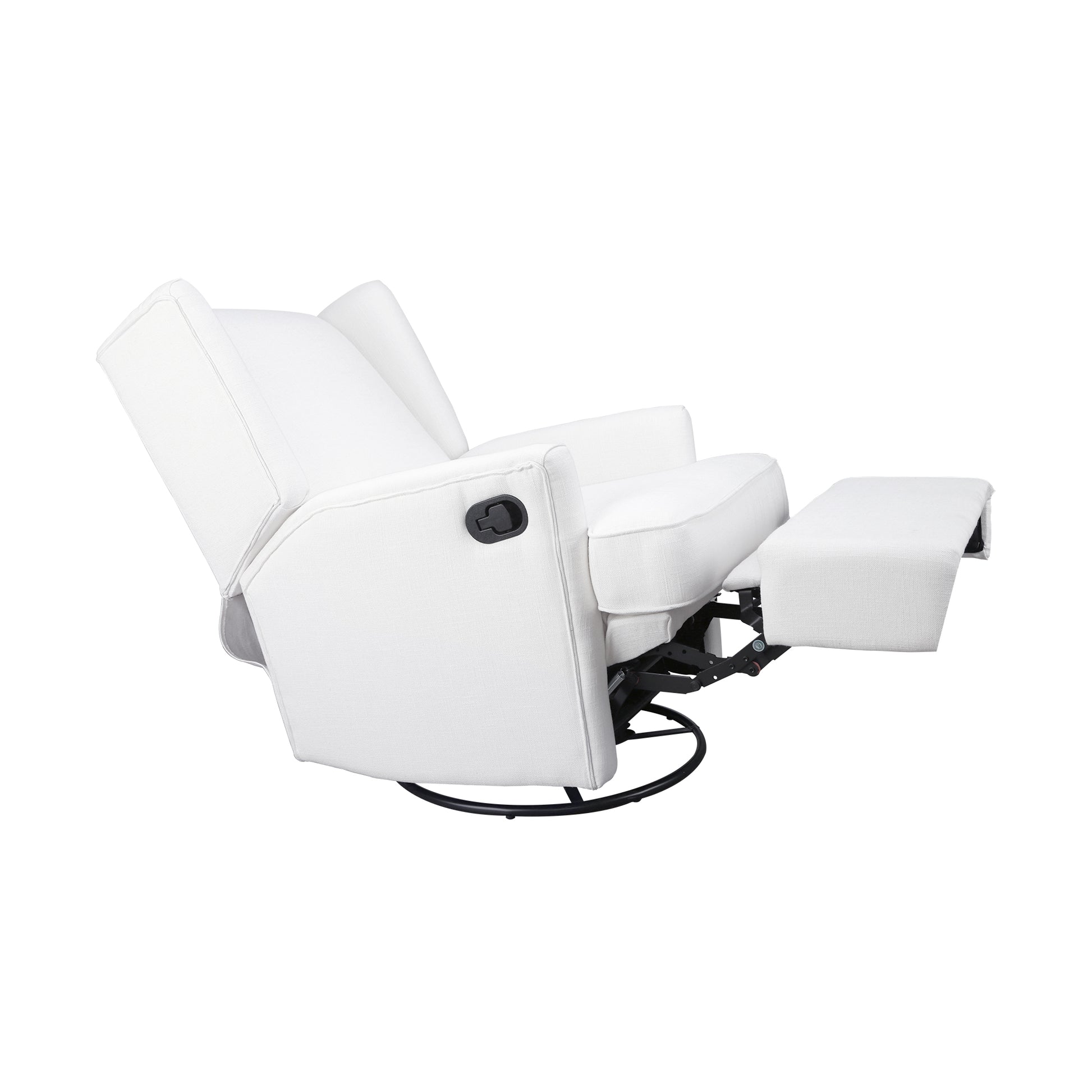 Hemingway Wingback Recliner In White White Fabric