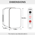 4L 6 Can Mini, Portable Cooler & Warmer Freon Free Small Refrigerator, Compact Fridge For Skincare, Beverage, Food, Cosmetics, Black Black Plastic
