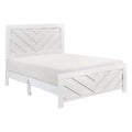 Contemporary White Finish Queen Size Panel Bed Wooden Bedroom Furniture 1Pc, Bed In A Box Box Spring Required Queen White Bedroom Bed Frame Wood