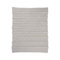 60 Inch Modern Soft Cotton Throw Blanket, Stonewashed Stripe Design, Gray Gray Cotton