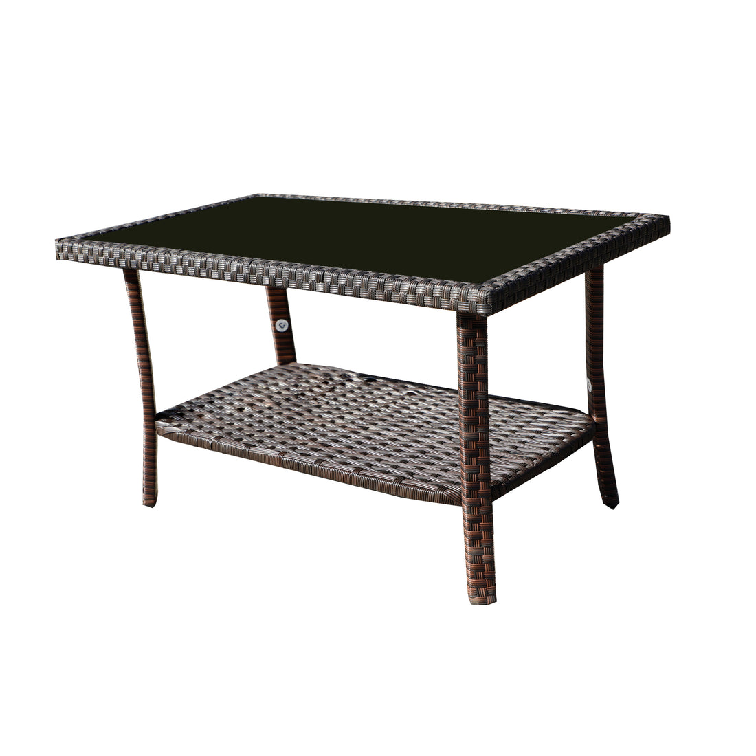 Four Piece Sofa Set Table With Sofa Chair Pe Rattan Outdoor Furniture Hy4 001 Box *1 With Emerald Green Color Cushion Yes Brown Uv Resistant Frame Water Resistant Cushion Iron