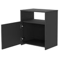 Bristol Nightstand, One Cabinet, Top Surface Black 1 Drawer Bedroom Contemporary Pine Storage Pine Melamine Engineered Wood