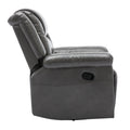 Home Theater Recliner Set Manual Recliner Chair With Wide Armrest, Two Built In Cup Holders For Living Room,Bedroom, Grey Grey Foam Pu