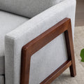 Wood Framed Upholstered Recliner Chair Adjustable Home Theater Seating With Thick Seat Cushion And Backrest Modern Living Room Recliners, Gray Old Sku:Pp289527Aae Gray Linen