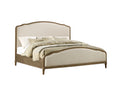 Ludin Brown Queen Upholstered Bed Queen Brown Foam Solid Wood