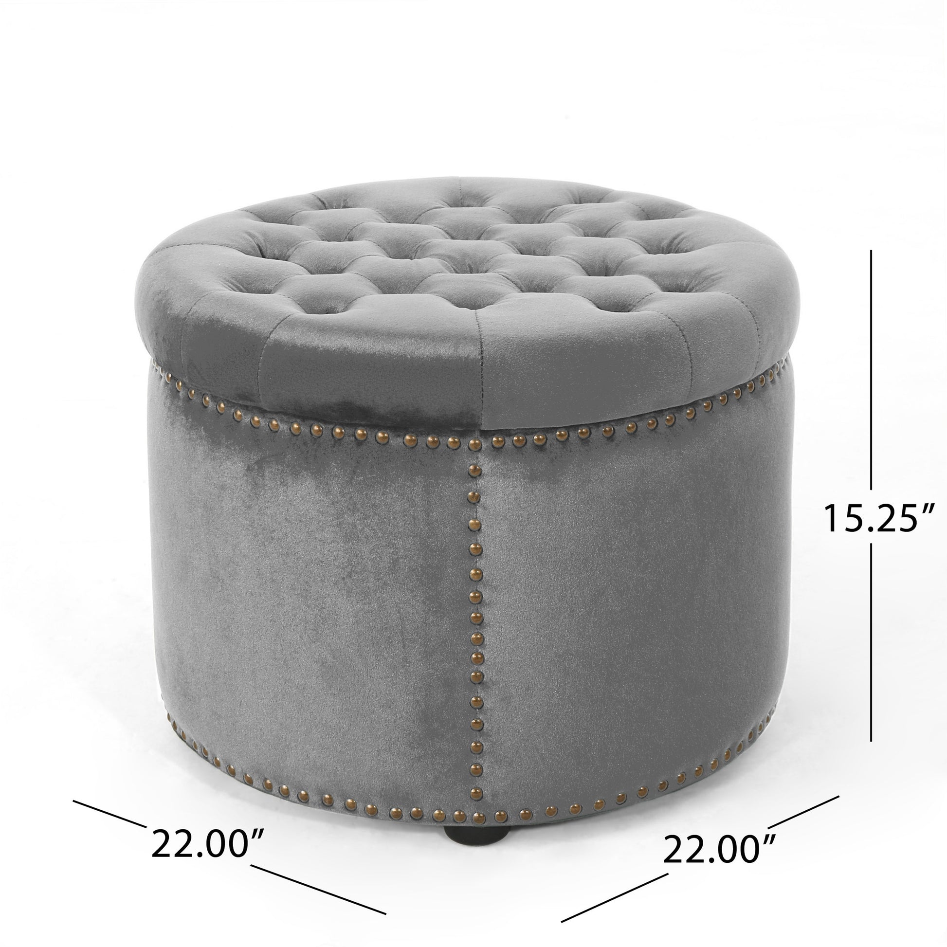 Ottoman Grey Velvet