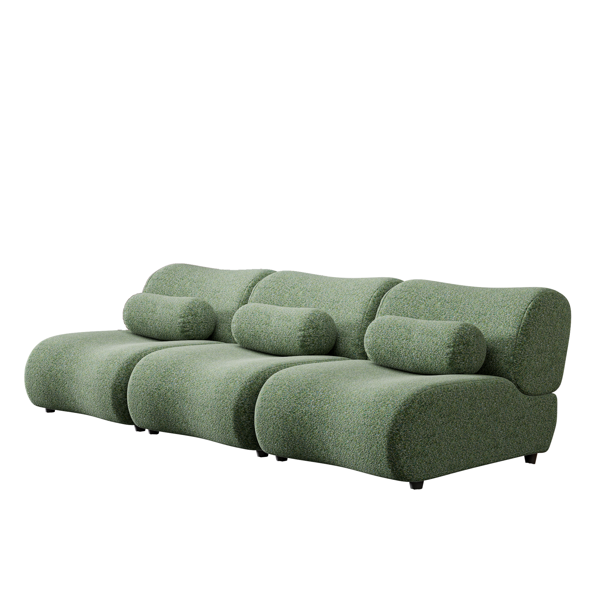 Elegant Green Chenille Fabric Sofa 3 Piece Modular Sectional With Cozy Recline & Unique Design Ideal For Modern Living Rooms Gold Black,Green Chenille 3 Seat