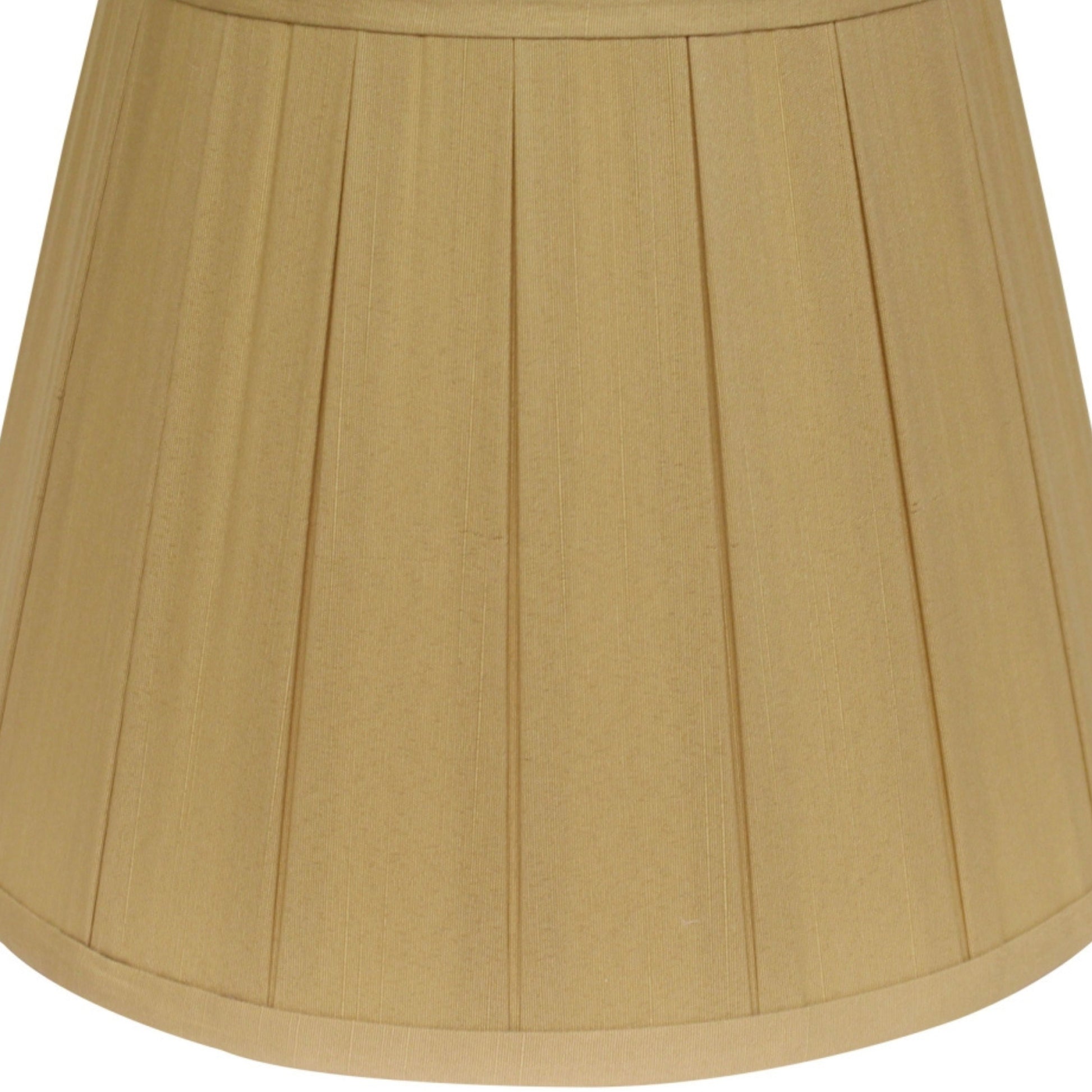 Slant English Box Pleat Softback Lampshade With Washer Fitter, Honey Gold Shantung