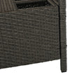 Pe Kd Bar Cart Grey Rattan Glass