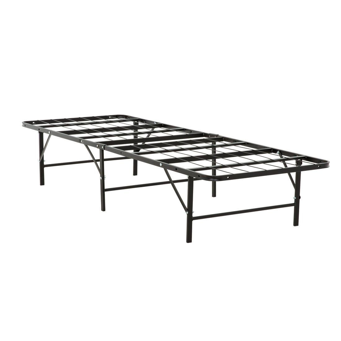 Metal Mattress Foundation Bed Frame, Twin Size Bed Base For Kids Room, Guest Room, Black Box Spring Not Required Twin Black Metal Bedroom Modern Bed Frame Steel