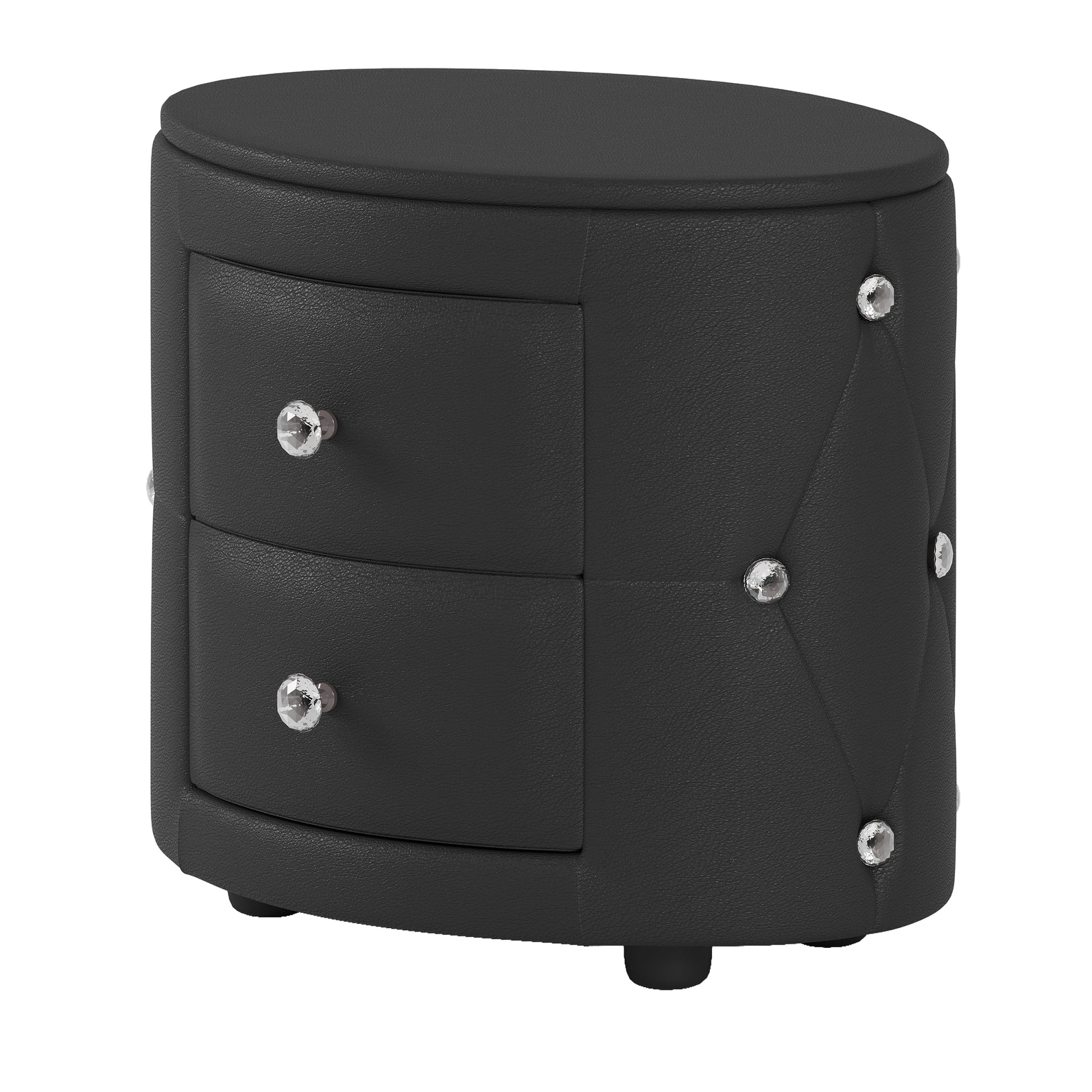 3 Pieces Bedroom Sets,Queen Size Upholstered Bed With Led Lights,Hydraulic Storage System, Two Nightstands With Crystal Decoration,Black Queen Black 3 Piece Set Wood