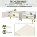 Modern Shoe Storage Bench With Hidden Storage And Upholstered Cushions For Bedside, Living Room And Entryway Antique White Antique White Mdf Metal
