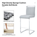 Table And Chair Set. A Rectangular Glass Dining Table With A 0.4 Inch Tempered Glass Tabletop And Mdf Board V Shaped Bracket, Paired With Chairs Consisting Of Pu Seat Cushions And Silver Metal Legs. Black Gray Seats 4 Tempered Glass