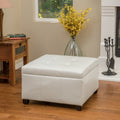 Richmond Kd Storage Ottoman Ivory Pu