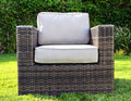 Club Chair Yes Sectional Brown Rust Resistant Frame Stain Resistant Cushions Garden & Outdoor Modern Sofa Seating Groups Foam Wicker