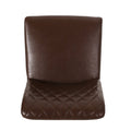 Counter Stool Set Of 2 Dark Brown Leather