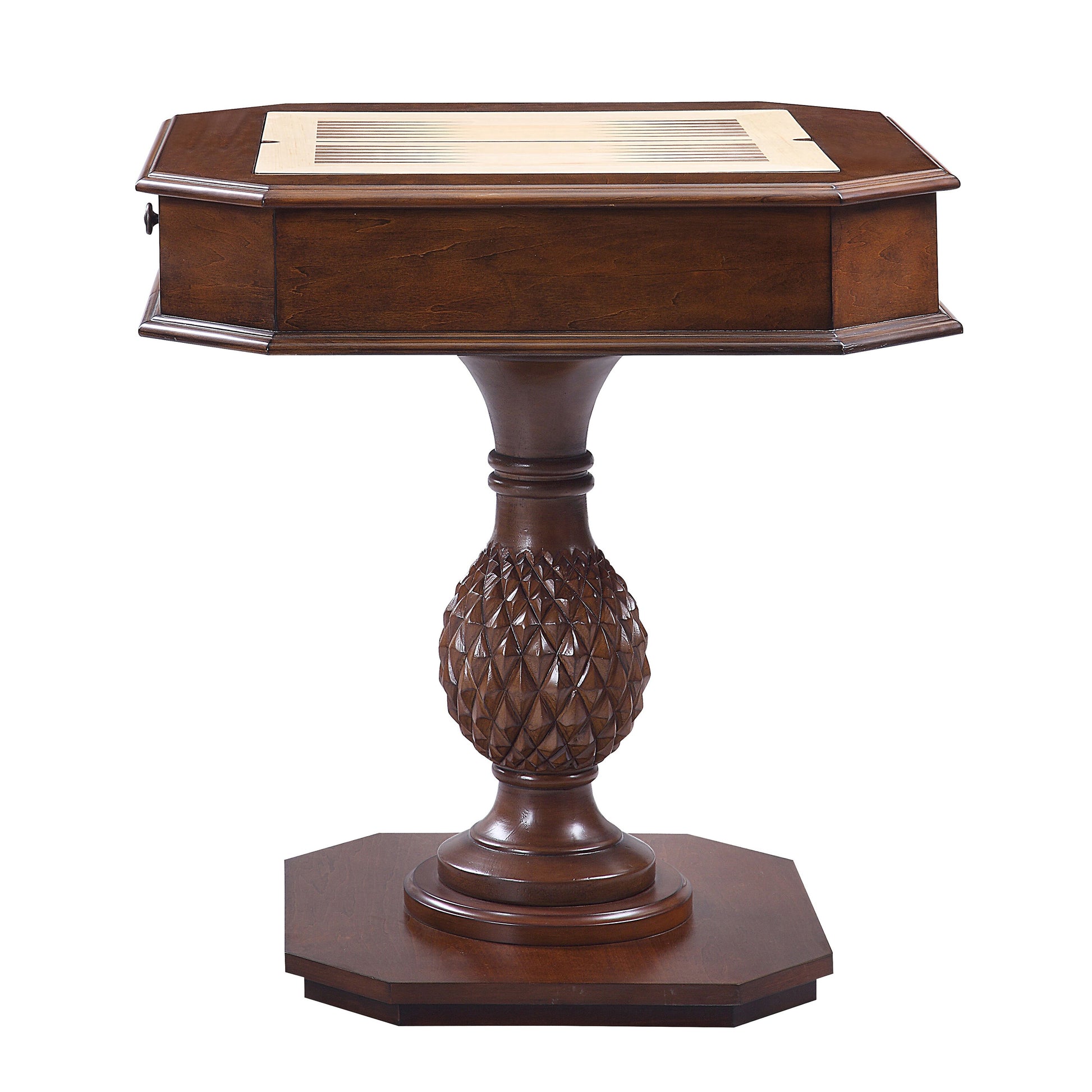 Cherry Game Table With Pedestal Base Cherry Primary Living Space Wood Plastic