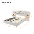 Queen Size Upholstered Platform Bed, Two Outlets And Usb Charging Ports On Both Sides, Two Bedside Pillows, Storage Shelves,Velvet, Beige Queen Beige Mdf Lvl