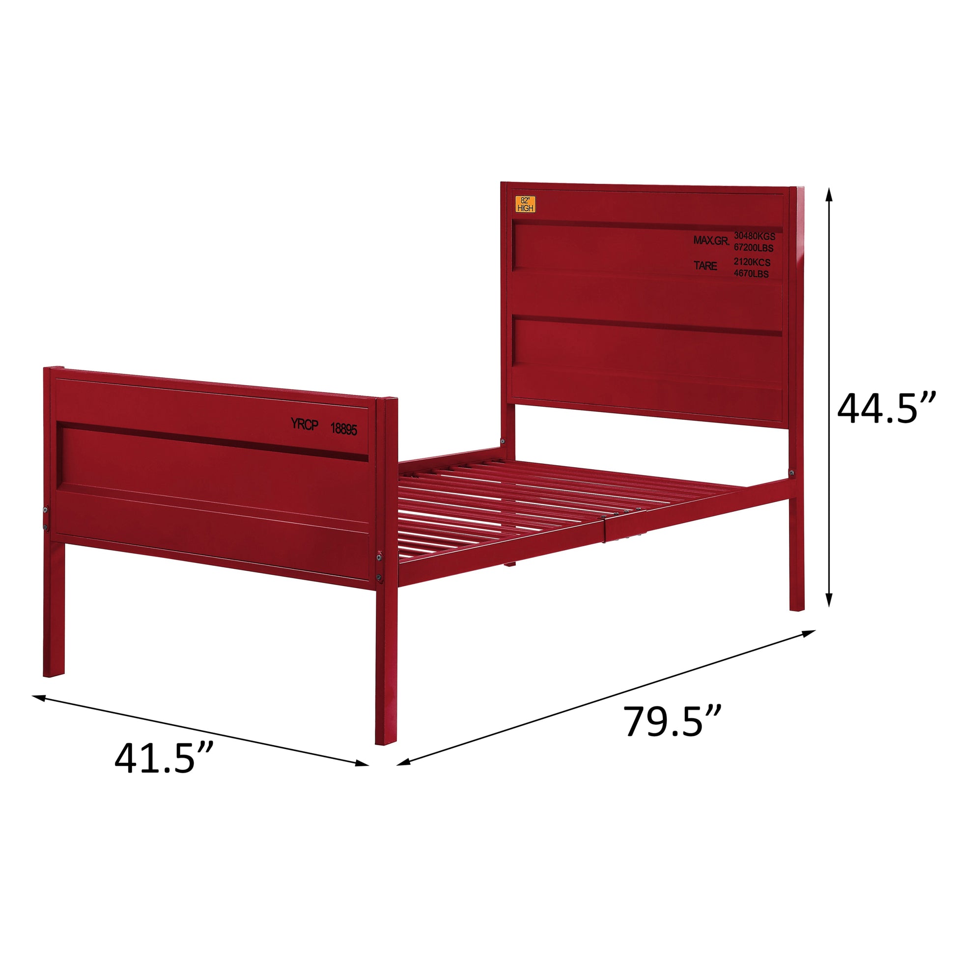 Red Twin Platform Bed Twin Red Iron Bedroom Contemporary Slat Beds Metal