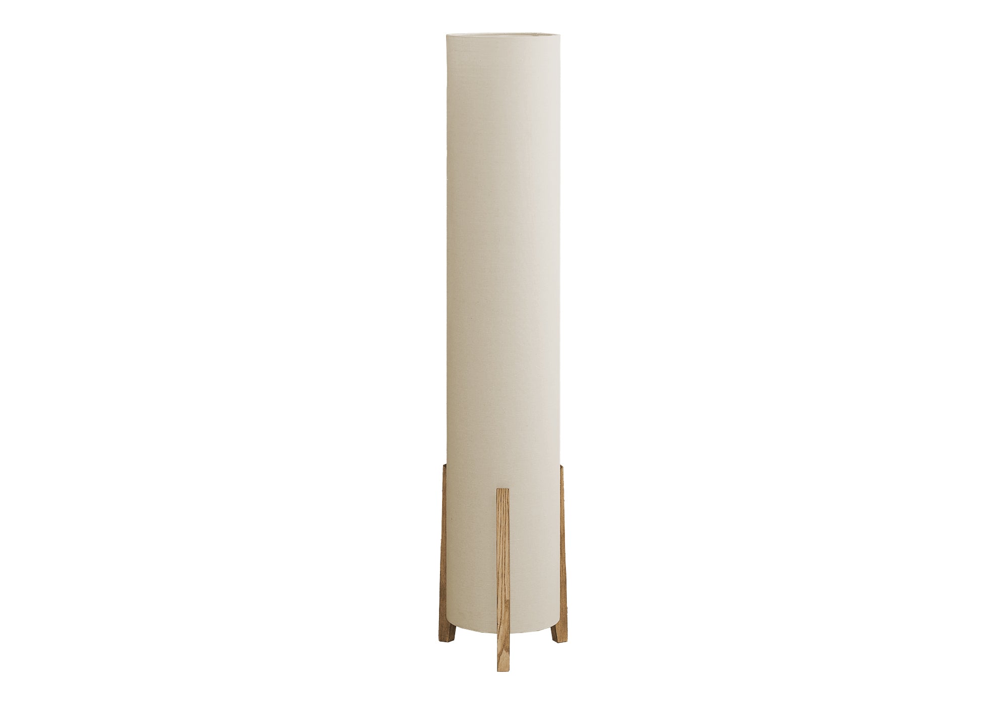 Lighting, 50"H, Floor Lamp, Brown Wood Look, Ivory Cream Shade, Contemporary Brown Solid Wood