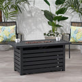 Rectangular Iron Fire Pit 30 000Btu Black Iron