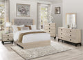 Modern Design Bedroom Furniture 1Pc Cream Finish And Black 4 Drawers Beautiful Chest With Faux Marble Top Black,Cream Modern Wood