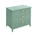 3 Drawer Cabinet, American Furniture,Suitable For Bedroom, Living Room, Study Light Green Mdf