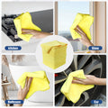 Microfiber Towel, Absorbent, Suitable For Car Cleaning, Kitchen, Glass Scrubbing, Etc., 16*16 Inches, 18 Packs Yellow Microfiber