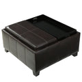 Mansfield Ottoman Brown Pu