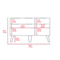 Augusta Double Dresser, Superior Top, Hairpin Legs, Four Drawers Beige Primary Living Space Modern Particle Board