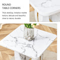 Modern Minimalist White Marble Patterned Mdf Square Coffee Table. Add A Quiet And Cozy Atmosphere To Your Home.White,Mdf Coffee Table,Density Board Sticker,Side Table. White Mdf