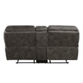 Plush Modern Living Room Sofa Set 2Pc Reclining Sofa And Loveseat Gray Microfiber Upholstery Solid Wood Frame Furniture Gray Microfiber Wood Primary Living Space Modern Plywood,Solid Wood 5 Seat