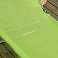 Outsunny 2 Piece Folding Chaise Lounge Chairs, Pool Sun Tanning Chairs, Outdoor Lounge Chairs With 6 Position Reclining Back,Mesh Seat, Headrest For Beach, Yard, Patio, Green Green Steel