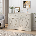 Vintage White Sideboard With Two Drawers And Four Doors For Living Room, Bedroom, And Kitchen, Room Storage Cabinet, Vintage White White Mdf
