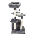 Double Level Cat Tree Stand House Furniture Kittens Activity Tower Posts Kitty Pet Play House Dark Gray Dark Gray Particle Board