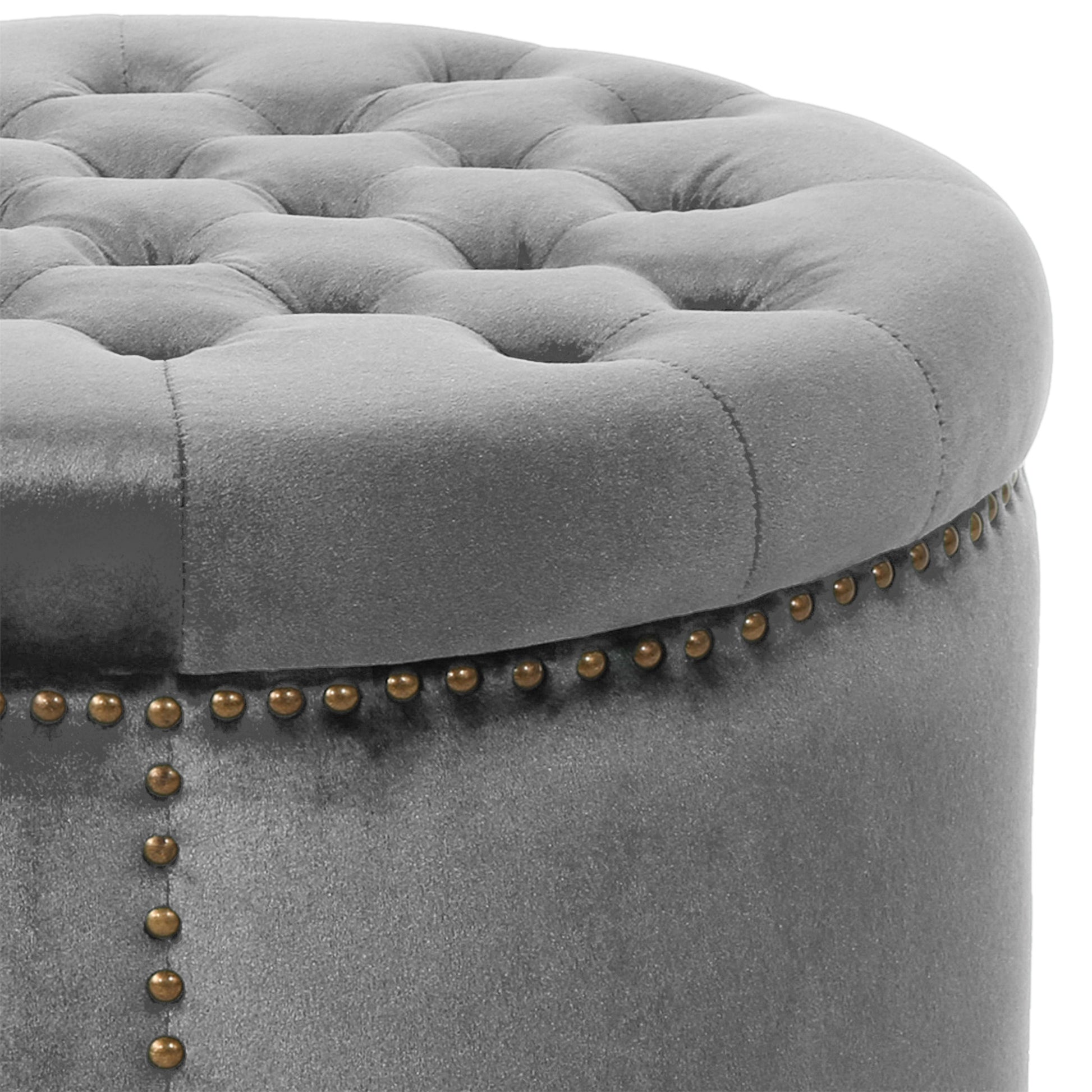 Ottoman Grey Velvet