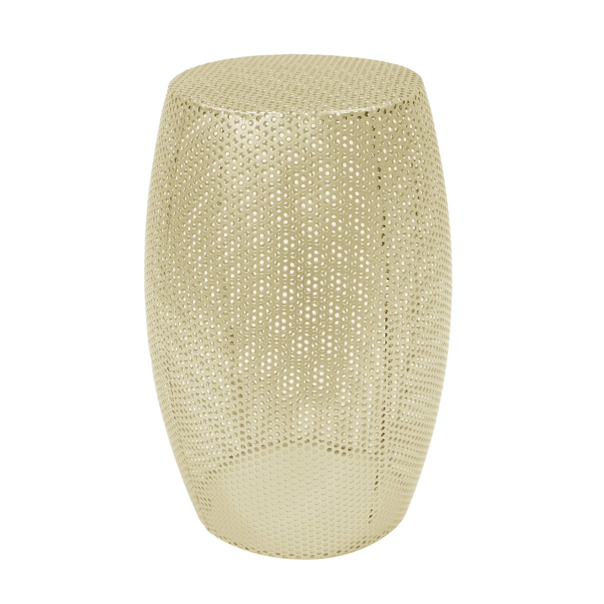 Round Metal Hollow Side Table Gold Metal