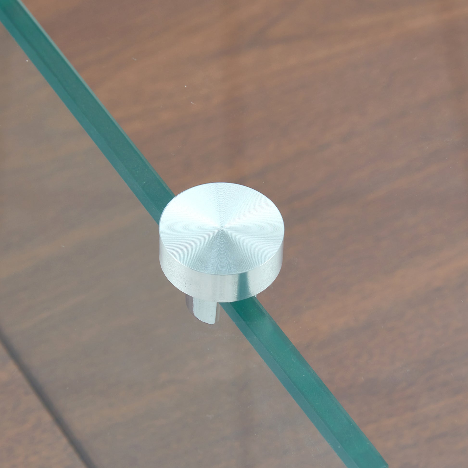 43.3 Inch Modern Two Tier Coffee Table Clear Tempered Glass And Dark Wood Grain, Multifunctional Storage Design.The Bottom Tier Includes A Drawer.Can Be Used As A Coffee Table,Side Table,Etc.